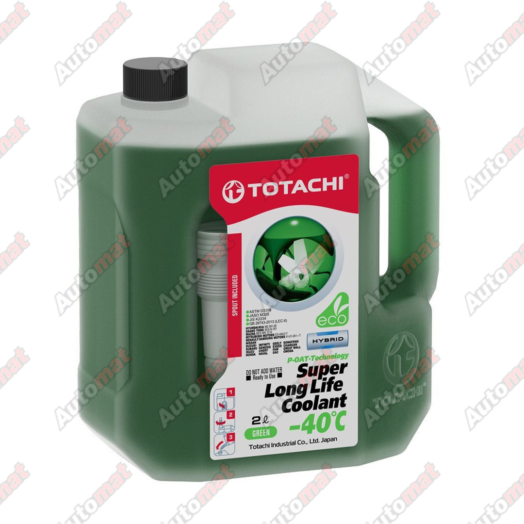 Антифриз TOTACHI Super Long Life Coolant Green -40C, 2л
